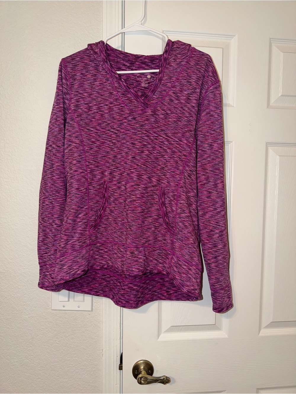 Tangerine Heathered Magenta V-Neck Tank